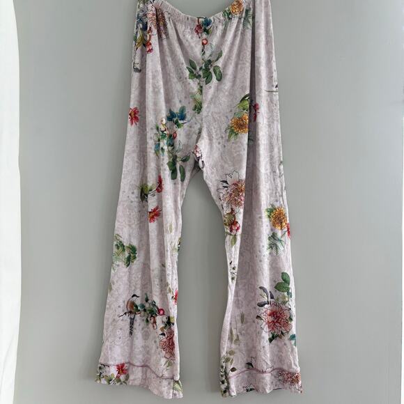 Johnny Was Carly Pajama Set Rosas Floral Print Soft Pink Matching Set Size XXL - Picture 4 of 14